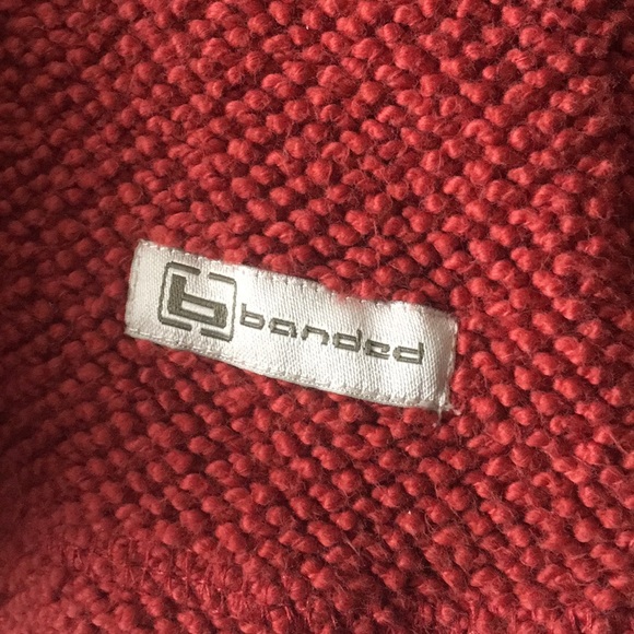 Banded Red-Orange Pullover - Picture 2 of 5